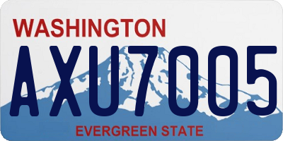 WA license plate AXU7005
