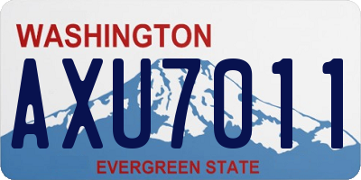 WA license plate AXU7011