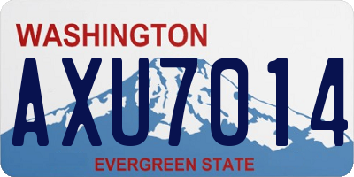 WA license plate AXU7014