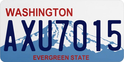 WA license plate AXU7015