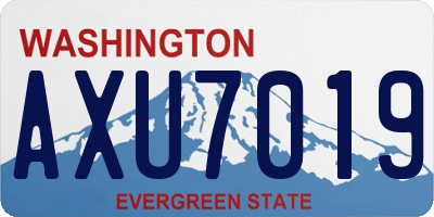 WA license plate AXU7019