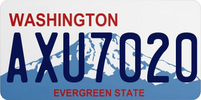WA license plate AXU7020