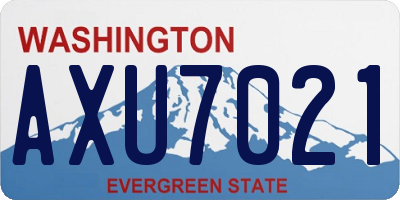 WA license plate AXU7021