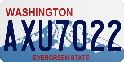 WA license plate AXU7022
