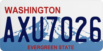 WA license plate AXU7026