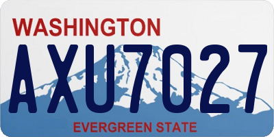 WA license plate AXU7027
