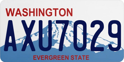 WA license plate AXU7029