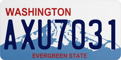 WA license plate AXU7031