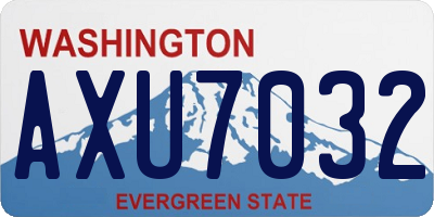 WA license plate AXU7032