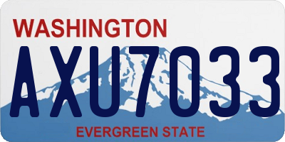 WA license plate AXU7033