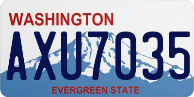 WA license plate AXU7035