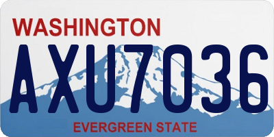 WA license plate AXU7036