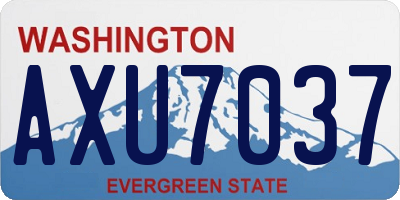 WA license plate AXU7037