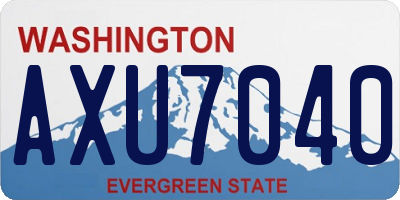 WA license plate AXU7040