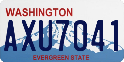 WA license plate AXU7041