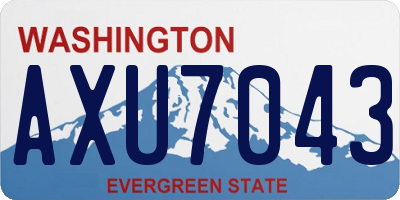 WA license plate AXU7043