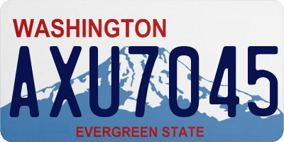 WA license plate AXU7045