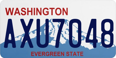 WA license plate AXU7048