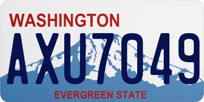 WA license plate AXU7049