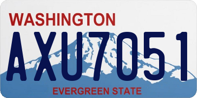 WA license plate AXU7051