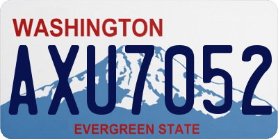 WA license plate AXU7052