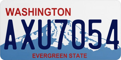 WA license plate AXU7054