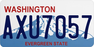 WA license plate AXU7057