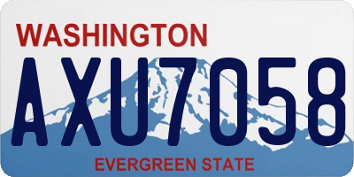 WA license plate AXU7058