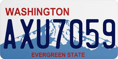 WA license plate AXU7059