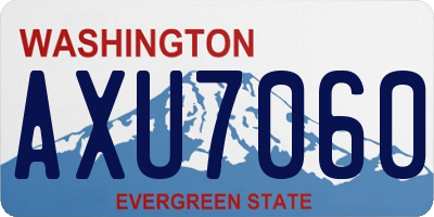 WA license plate AXU7060