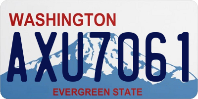WA license plate AXU7061