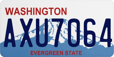 WA license plate AXU7064