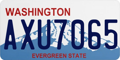 WA license plate AXU7065