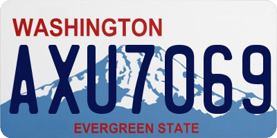 WA license plate AXU7069