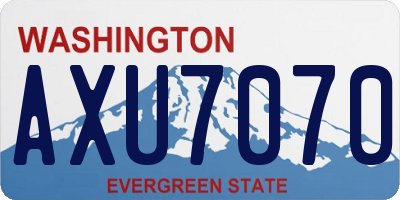 WA license plate AXU7070