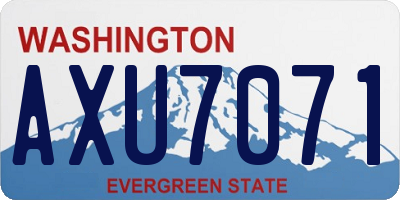 WA license plate AXU7071