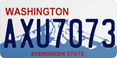 WA license plate AXU7073