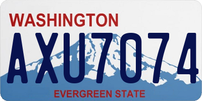 WA license plate AXU7074