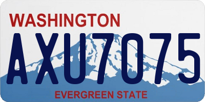 WA license plate AXU7075