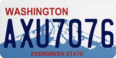WA license plate AXU7076