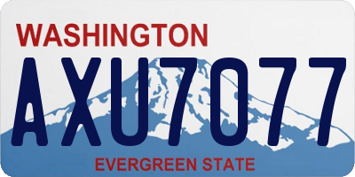 WA license plate AXU7077