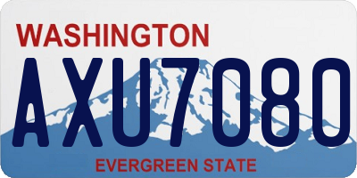 WA license plate AXU7080