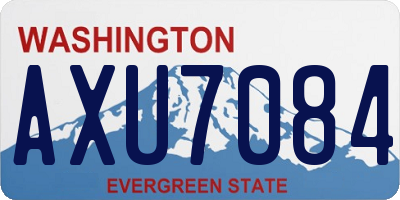 WA license plate AXU7084