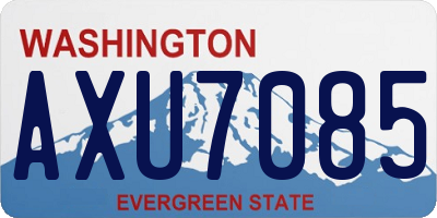 WA license plate AXU7085