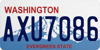 WA license plate AXU7086