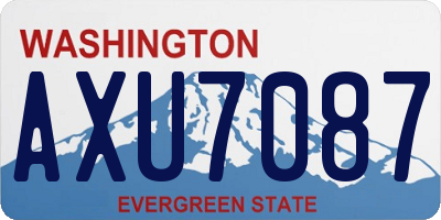WA license plate AXU7087