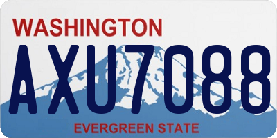 WA license plate AXU7088