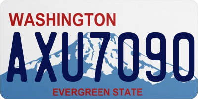 WA license plate AXU7090