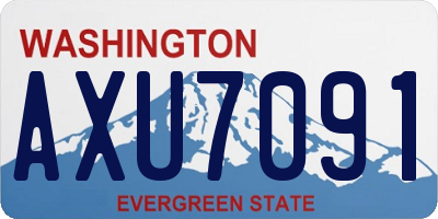 WA license plate AXU7091