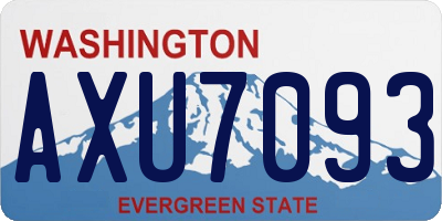 WA license plate AXU7093